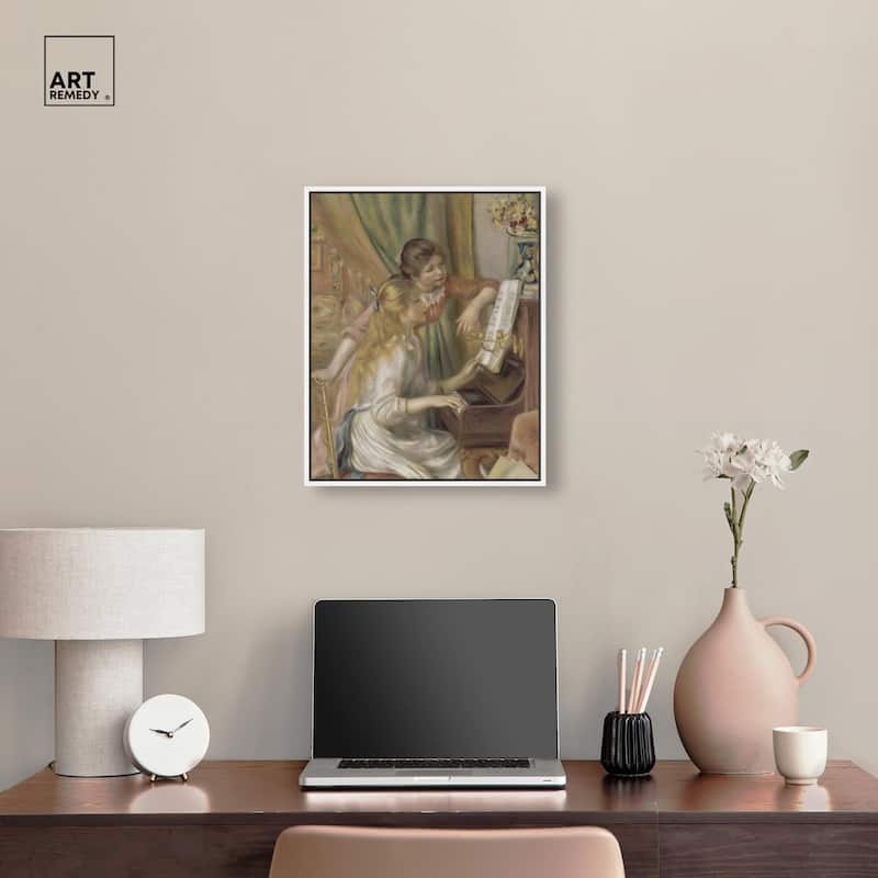 Young Girls at the Piano Canvas by Art Remedy