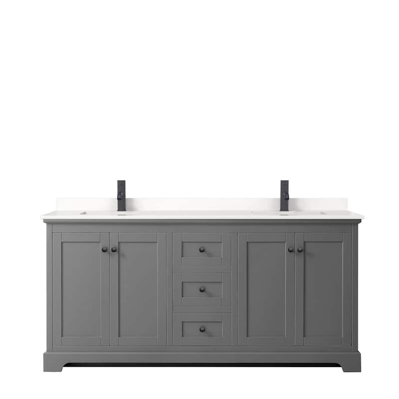 Avery 72-inch Double Vanity, Quartz Top