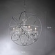 preview thumbnail 6 of 4, Saturn's Ring Chrome 32-inch Orb Chandelier