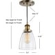 preview thumbnail 24 of 22, Ferano 5.5" Adjustable Metal/Glass LED Pendant, Chrome by JONATHAN Y