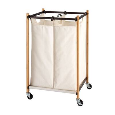 TRINITY Basics 2-Bag Laundry Cart
