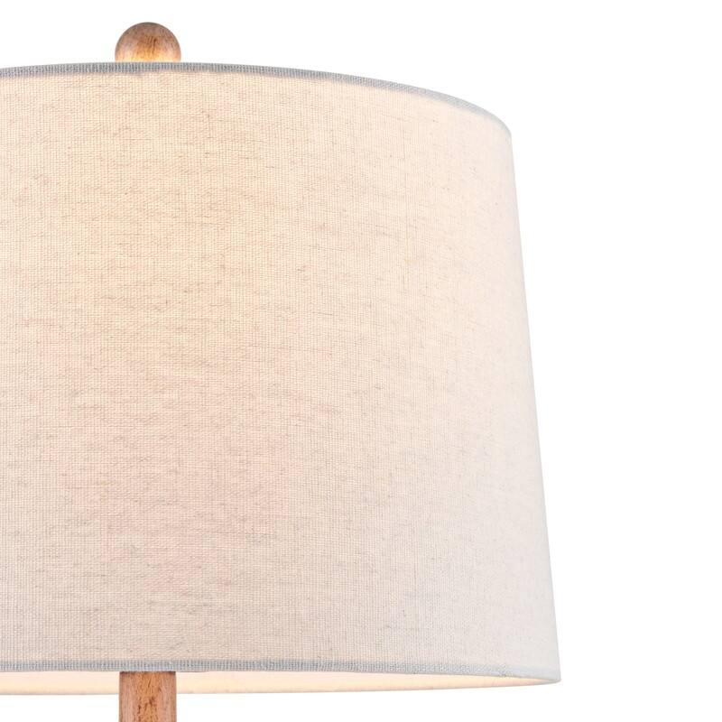 KAWOTI Farmhouse Resin Table Lamp with Drum Shade (Set of 2) - W12" x H23"