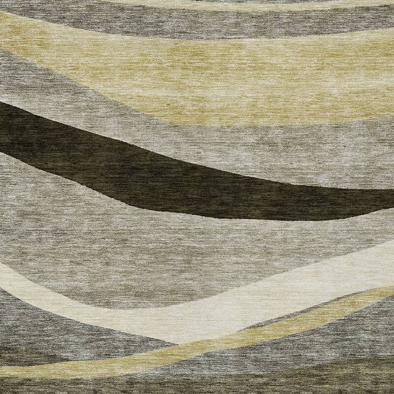 HomeRoots Abstract Transitional Rectangle Outdoor Rug