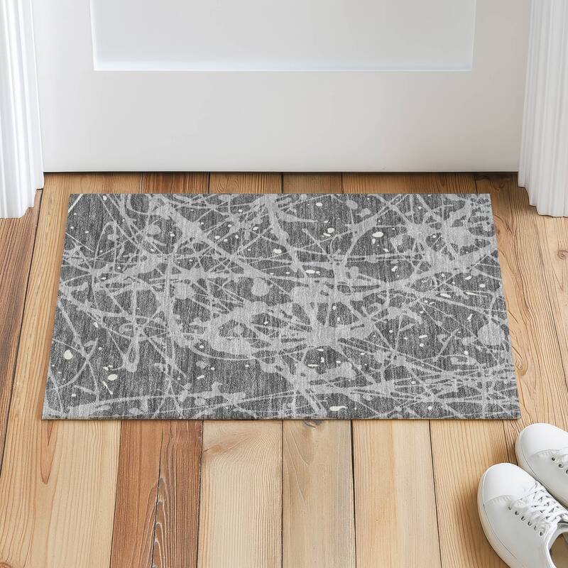 Machine Washable Indoor/ Outdoor Modern Campo Chantille Rug