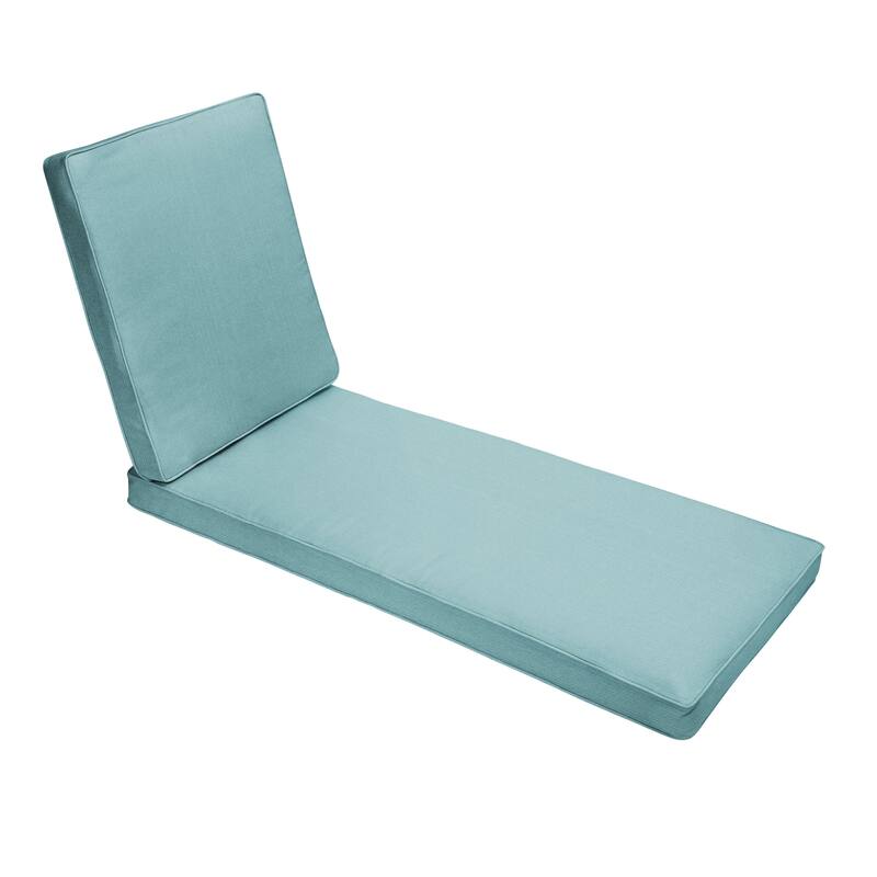 Sorra Home Outdura Solid Indoor/Outdoor Corded Chaise Lounge Cushion
