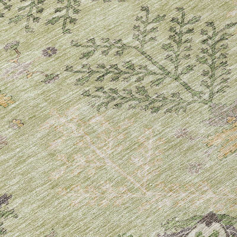 Machine Washable Indoor/ Outdoor Boho Traditional Chantille Rug