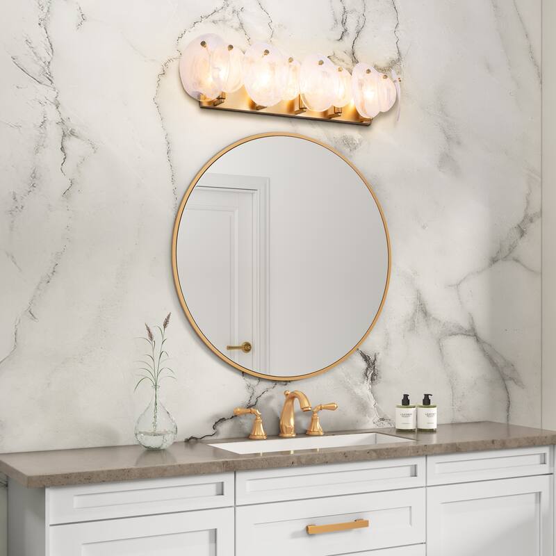 Artcraft Lily Bathroom Vanity - Brushed Brass Finish - 34.64" W