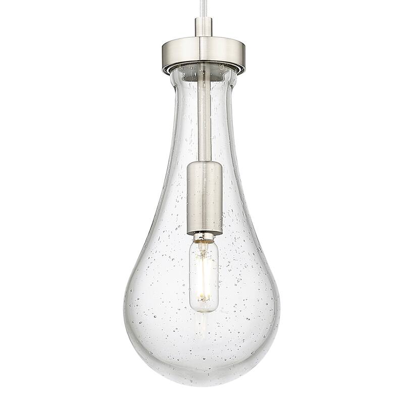 Innovations Lighting 451-1P-G451-5SDY Owego 12" Tall Mini Pendant with - Satin Nickel