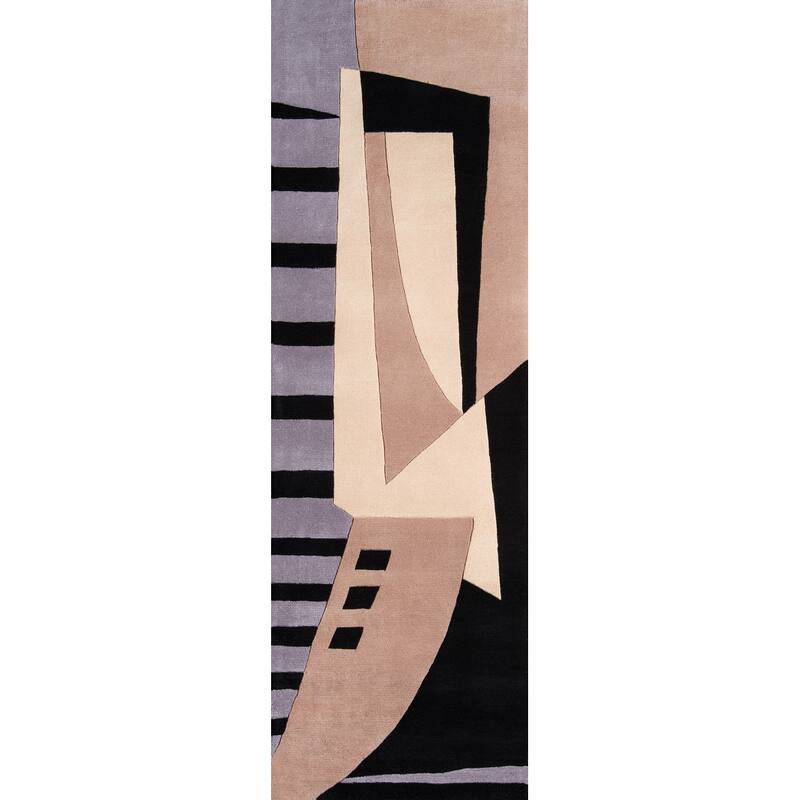 Momeni New Wave Hand Tufted New Zealand Wool Contemporary Geometric Area Rug