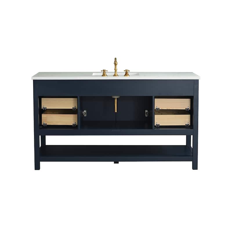 Sudio Design Arlo 60" Single Bathroom Vanity - 60" Single Sink