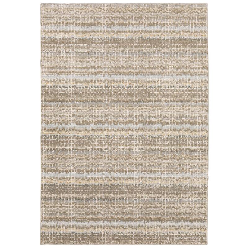 Style Haven Athena Gridwork Plaid Area Rug - 3'3" x 5'2" - Ivory/ Grey - Rectangle