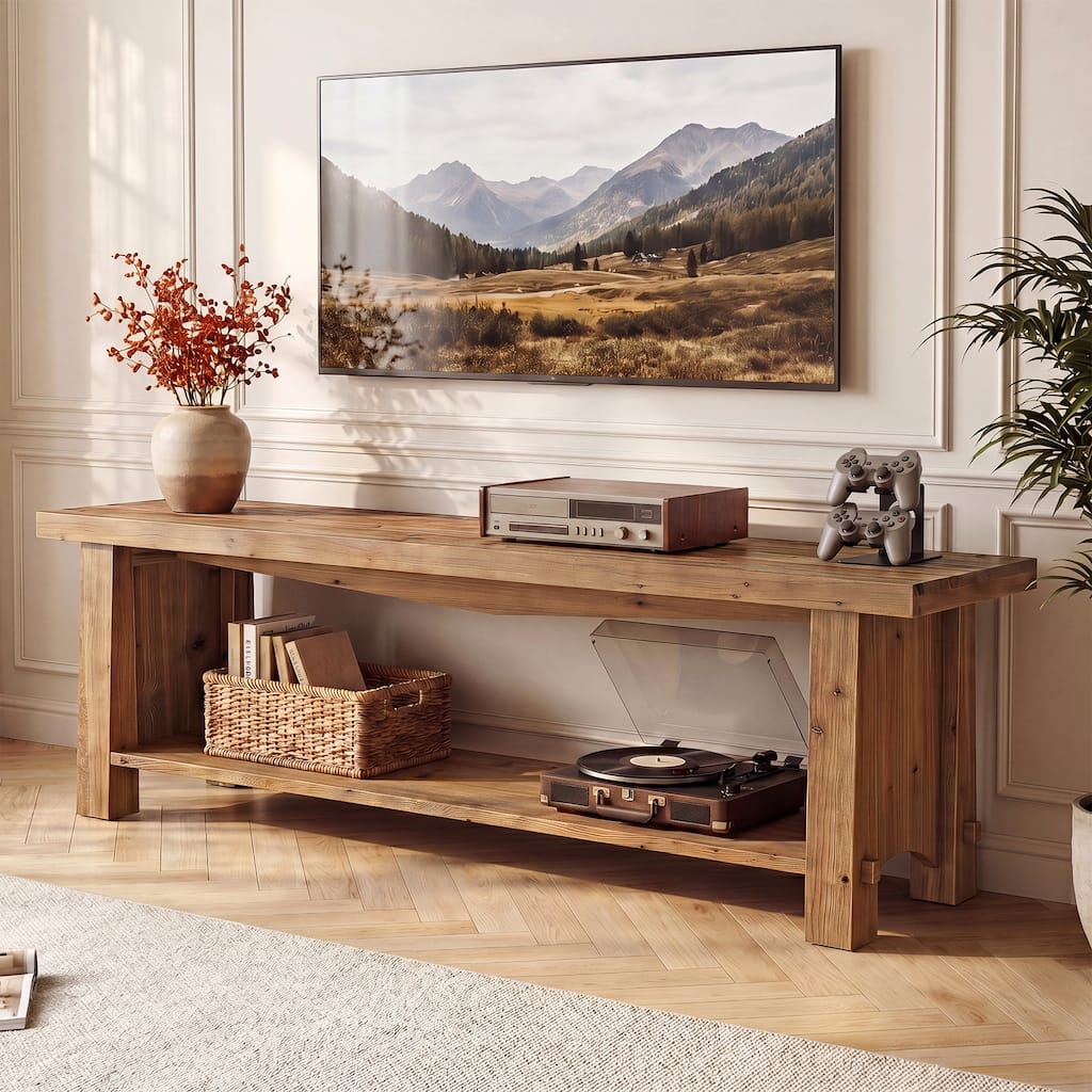 TV Stand Solid Wood TV Console Entertainment Center Living Room