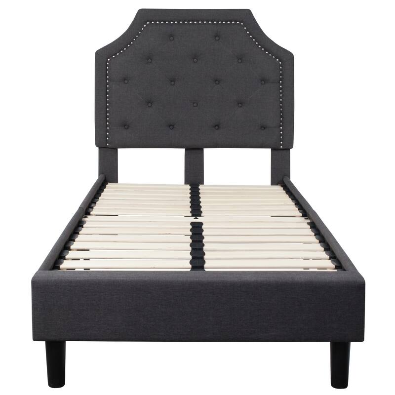 Arched Tufted Upholstered Platform Bed