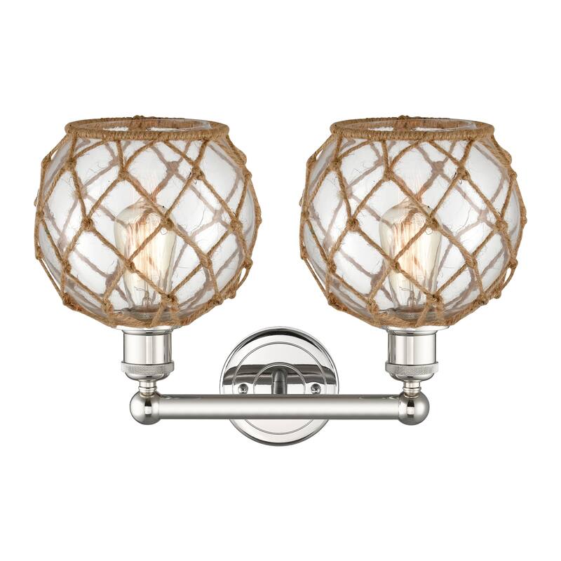 Innovations Lighting Endless Possibilities Edison - Farmhouse Rope - 2 Light 17" Bath Vanity Light