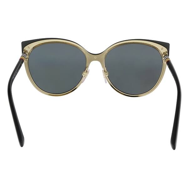Shop Burberry Be3096 126287 Black Light Gold Cat Eye Sunglasses