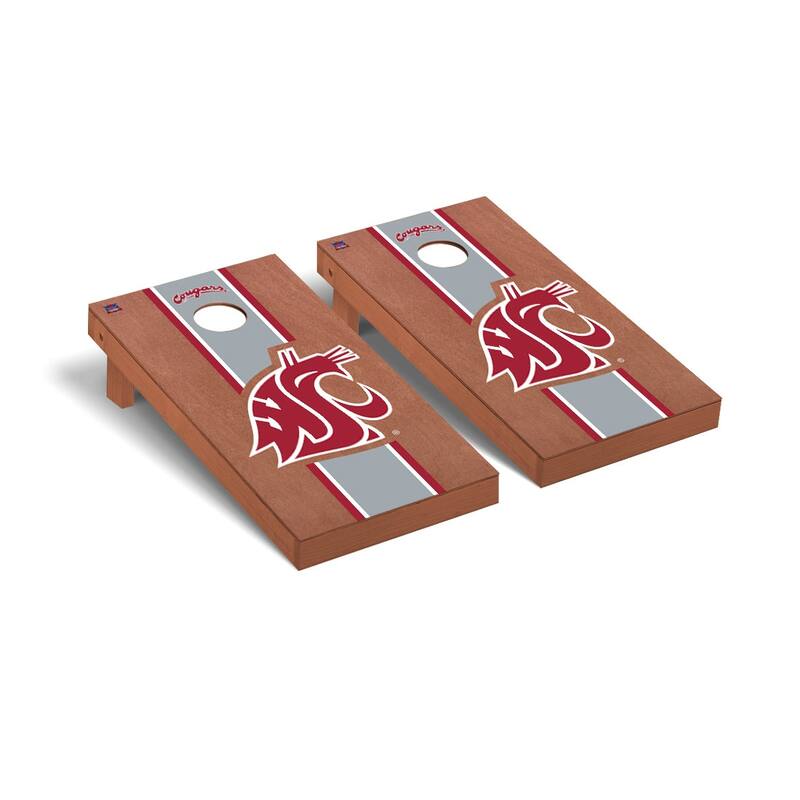 Washington State Cougars Rosewood Cornhole Board Set