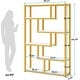 preview thumbnail 15 of 18, 6-Tier Etagere Bookcase, Modern Industrial Staggered Bookshelf