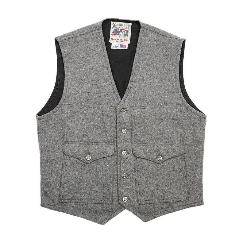 Shop Schaefer Western Vest Mens Scout Melton Wool Scalloped Poplin