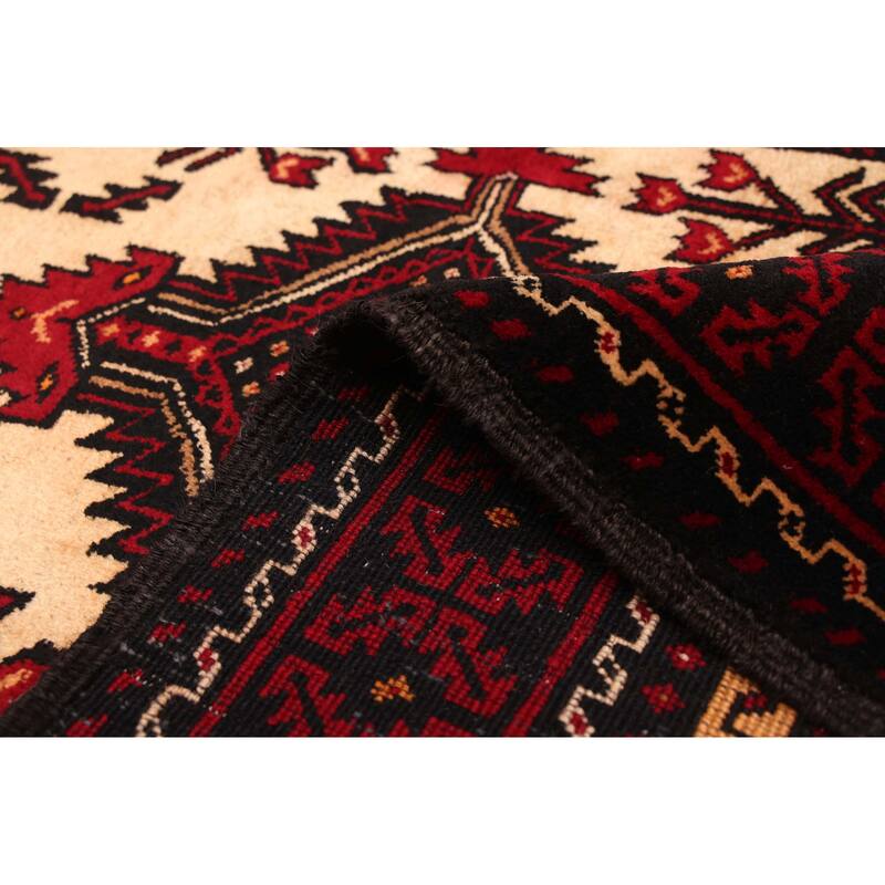 ECARPETGALLERY Hand-knotted Teimani Ivory Wool Rug - 3'7 x 5'11