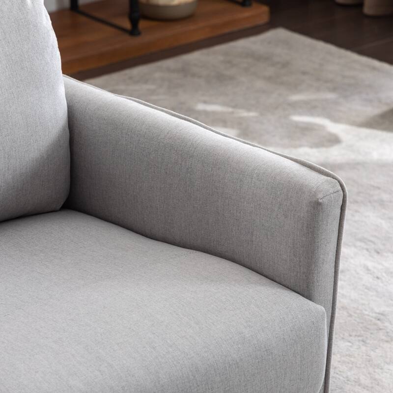 Modern Swivel Rocking Chair With Adjustable Back And Footrest