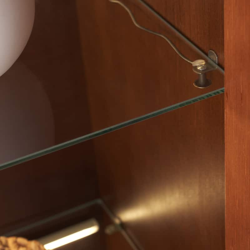 SEI Furniture Clairville Curio Cabinet - 32"W x 16"D x 70"H