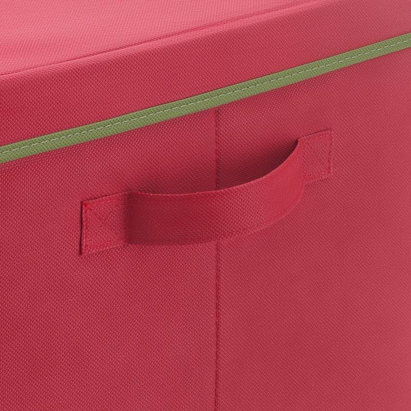 Whitmor Christmas Storage Box - Red w/Green Trim