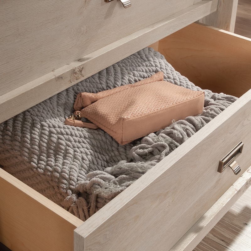 Engineered Wood Farmhouse 4-Drawer Chest, Gray