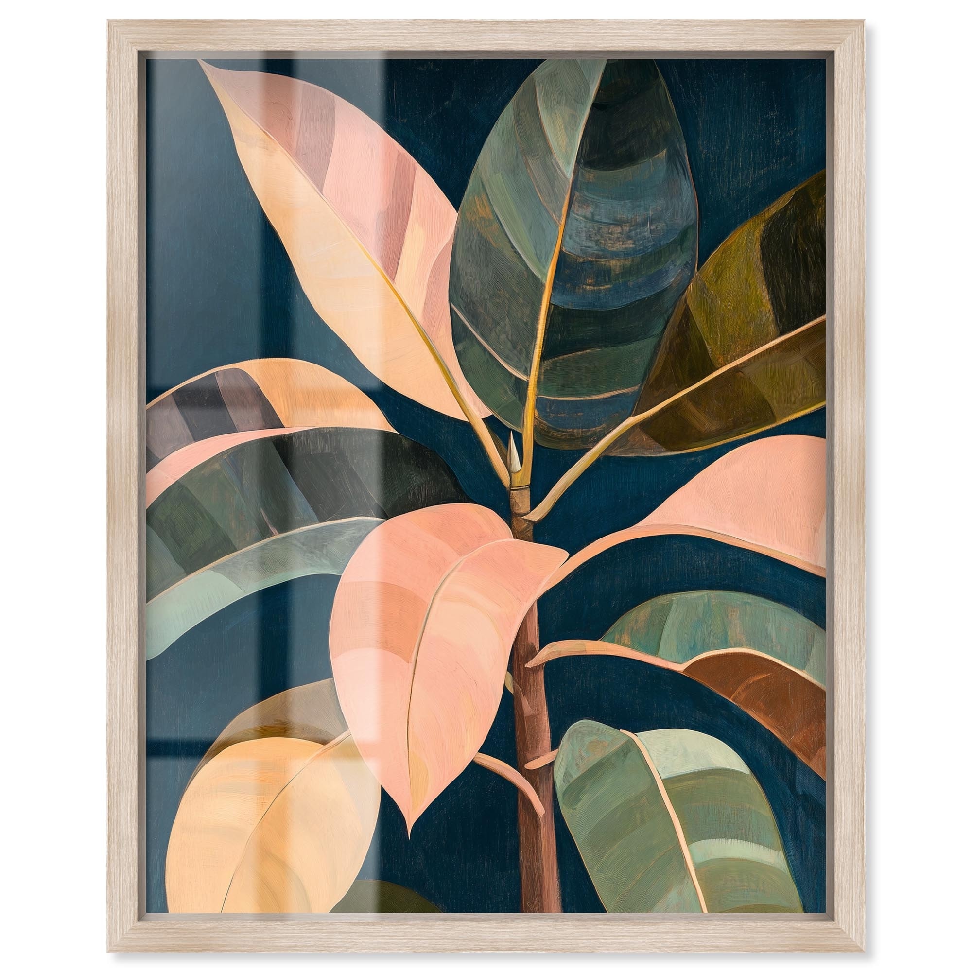 Rubber Plant III Bathroom Wall Decor Shadowbox Print by Art Remedy