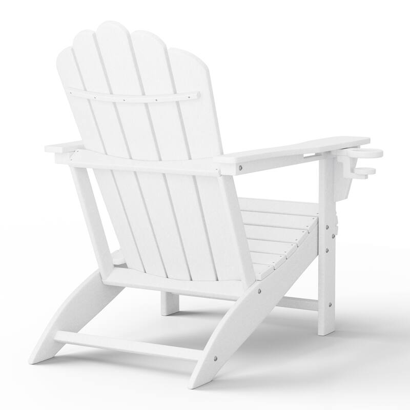 Aderson Outdoor Poly Adirondack Chairs with Cupholders (Set of 8)