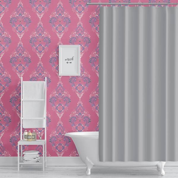 Shop Boho Damask Dark Pink Peel And Stick Wallpaper By Kavka
