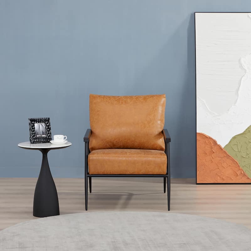 Artdeco Home Parker Accent Chair - Vegan Leather Camel