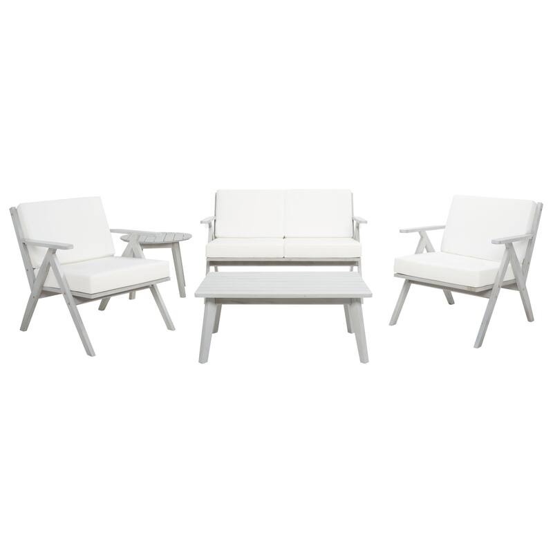 SAFAVIEH Outdoor Adalgisa 5-Piece Outdoor Set - 31W x 31D x 49H