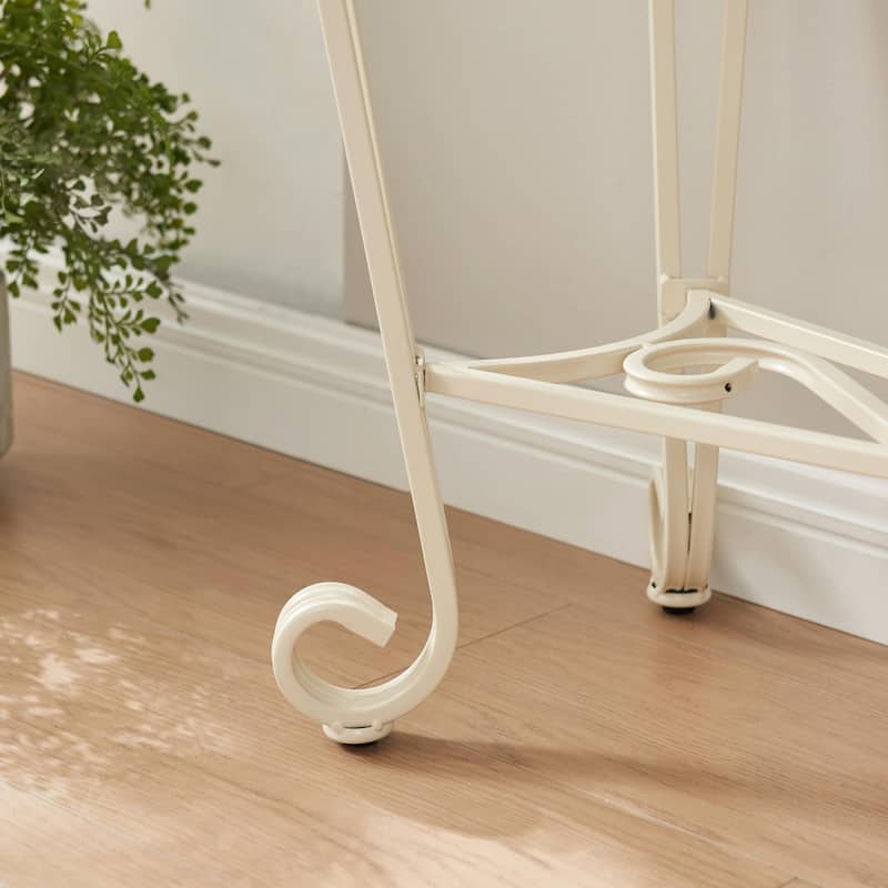 Modern Glass and Metal Console Table for Entrance