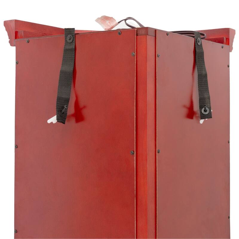 Corner Display Cabinet with Tempered Glass Doors