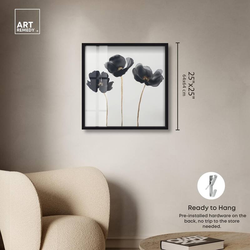 Nocturnal Flowers II Shadowbox by Art Remedy
