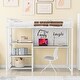 preview thumbnail 2 of 10, White Twin Size Loft Bed, Multifunctional Metal Storage Bed with Desk and Whiteboard, Shelves, Ladder, Space-Saving Bed Frame