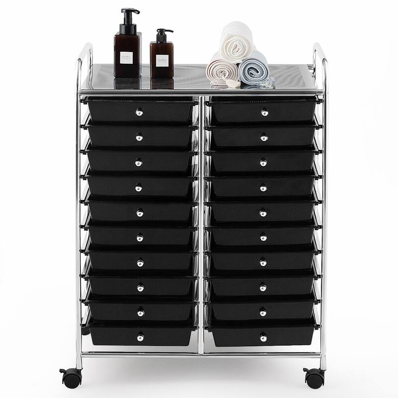 Costway 20 Drawers Rolling Cart Storage Scrapbook Paper Studio - See Details