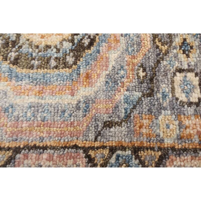 ECARPETGALLERY Hand-knotted Mamluk Grey Wool Rug - 2'8 x 7'11