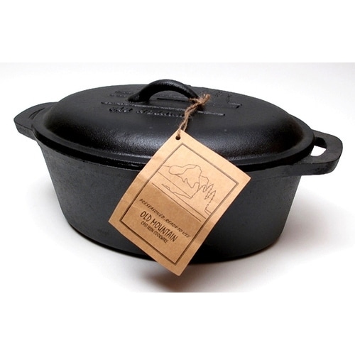 Old Mountain Cast Iron Preseasoned Casserole with Lid