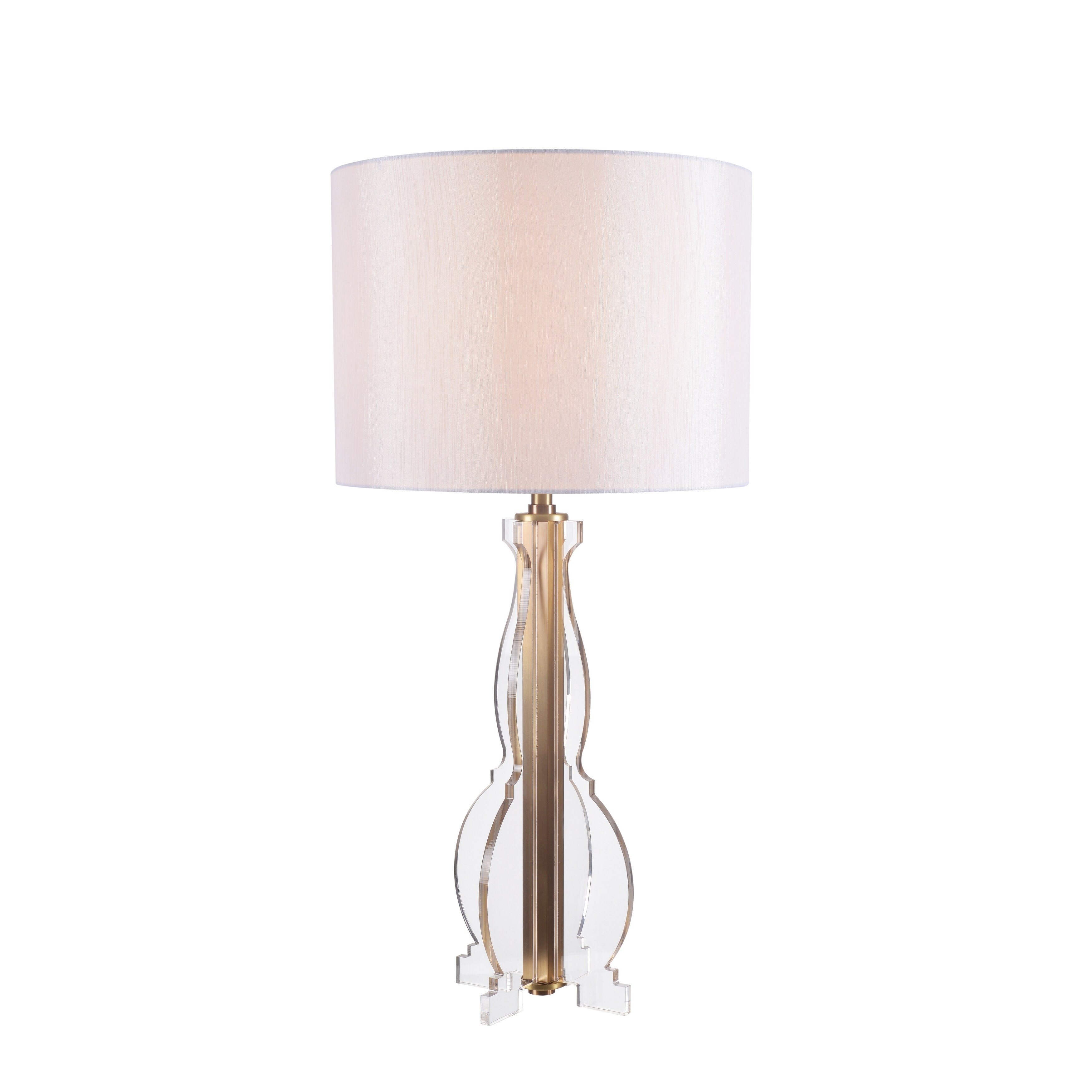 acrylic and gold table lamp