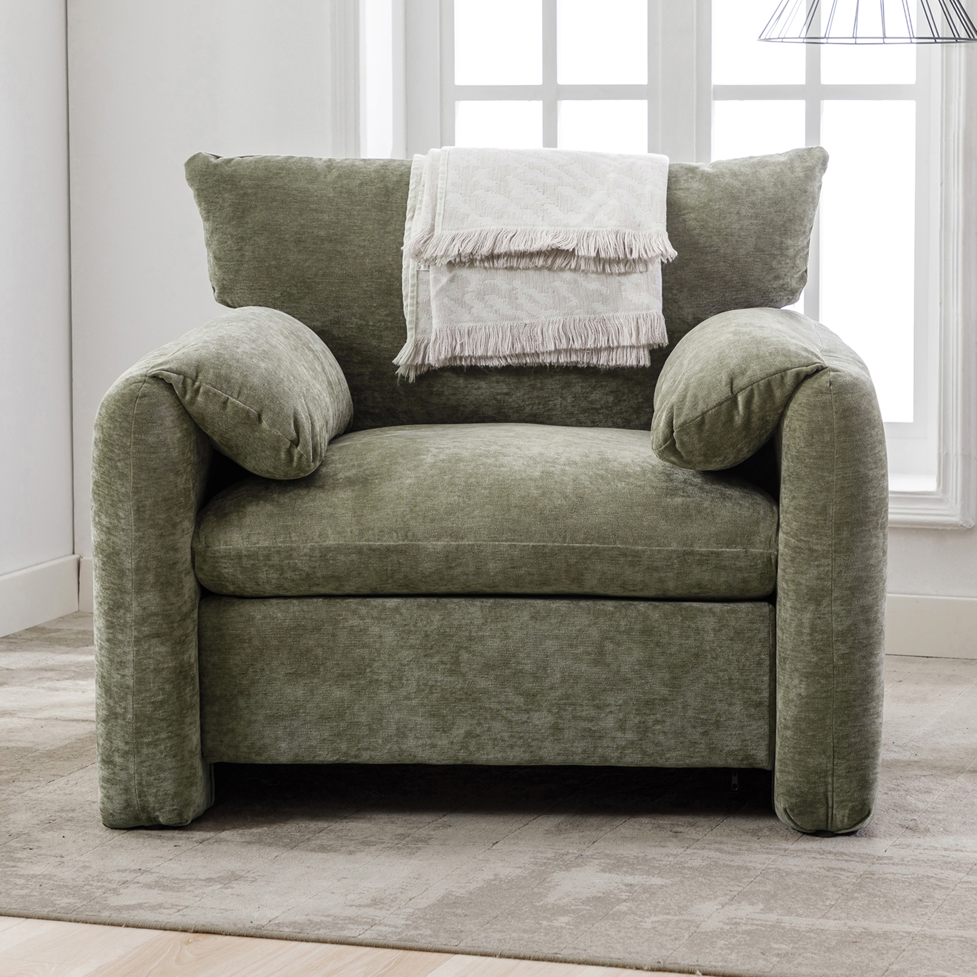 Sage green new arrivals chaise lounge