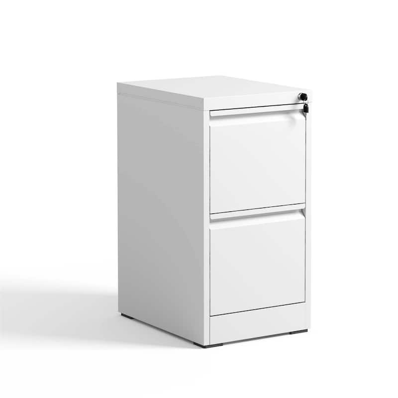2 Drawer Metal Vertical File Cabinet with Lock