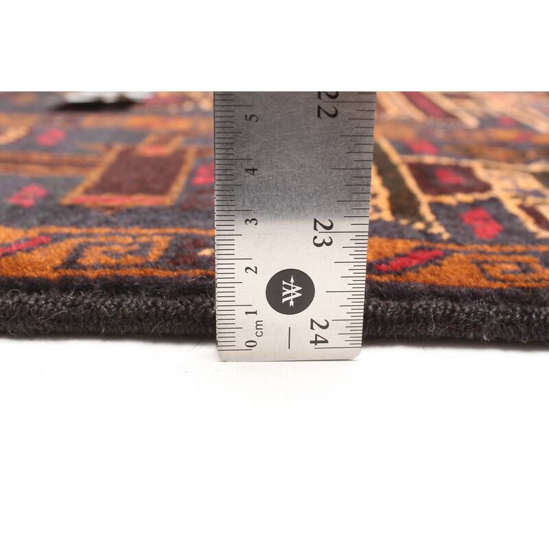 ECARPETGALLERY Hand-knotted Rare War Dark Navy Wool Rug - 3'3 x 4'9