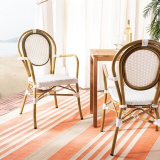 Safavieh Outdoor Living Rosen Stacking Indoor/Outdoor Arm Chair (Set of 2)