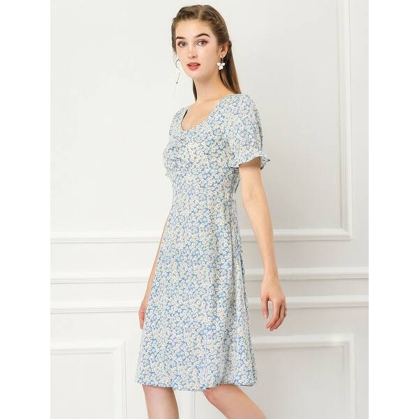 Shop Women S Prairie Puff Sleeve Sweetheart Neckline Daisy Floral