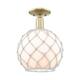 Option Antique Brass / White Glass with White Rope