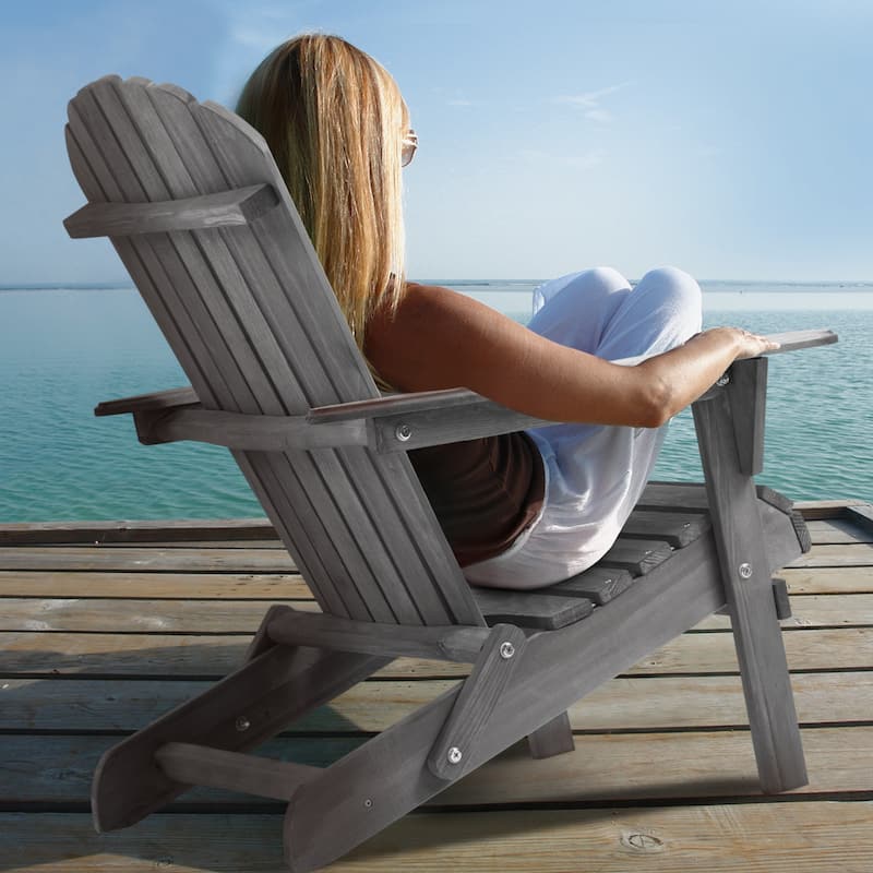 Set of 2 Wooden Outdoor Folding Chair