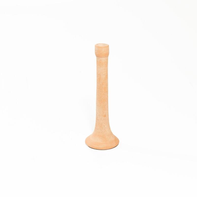 Large Round Candle Holder - 9.5" - White Wash Finished