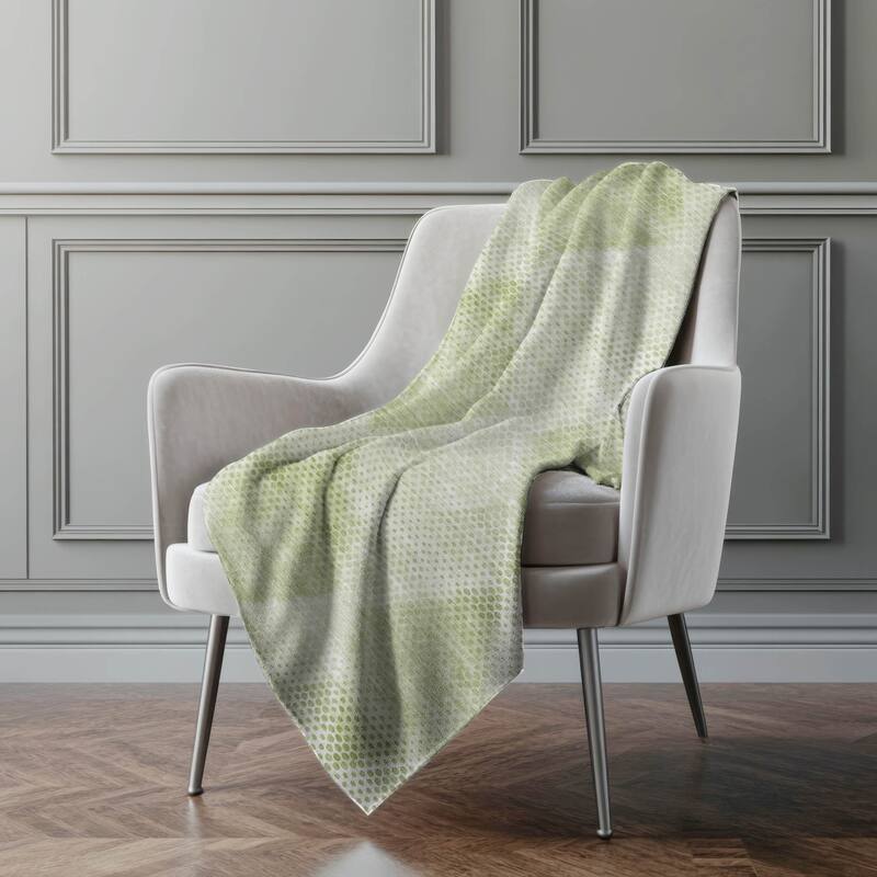 Premium Machine Washable Modern Diamonds Sherpa Throw Blanket - Mint - 4'2" x 5'10"