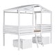 preview thumbnail 5 of 31, Contemporary Twin Size Low Loft Wood House Bed with Two Drawers, Sturdy Construction & Unique Design, Maximized Space
